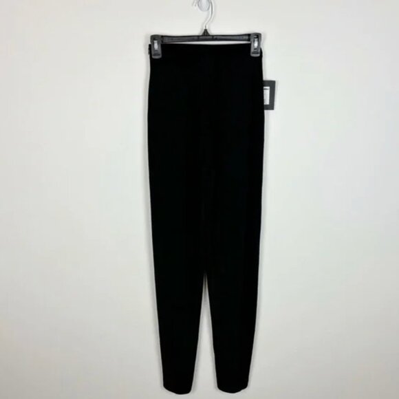 NWT Norma Kamali Tapered Pleated High Waist Trouser in Black Size Medium - Picture 4 of 6